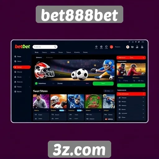Funcionalidade e design da interface do bet888bet